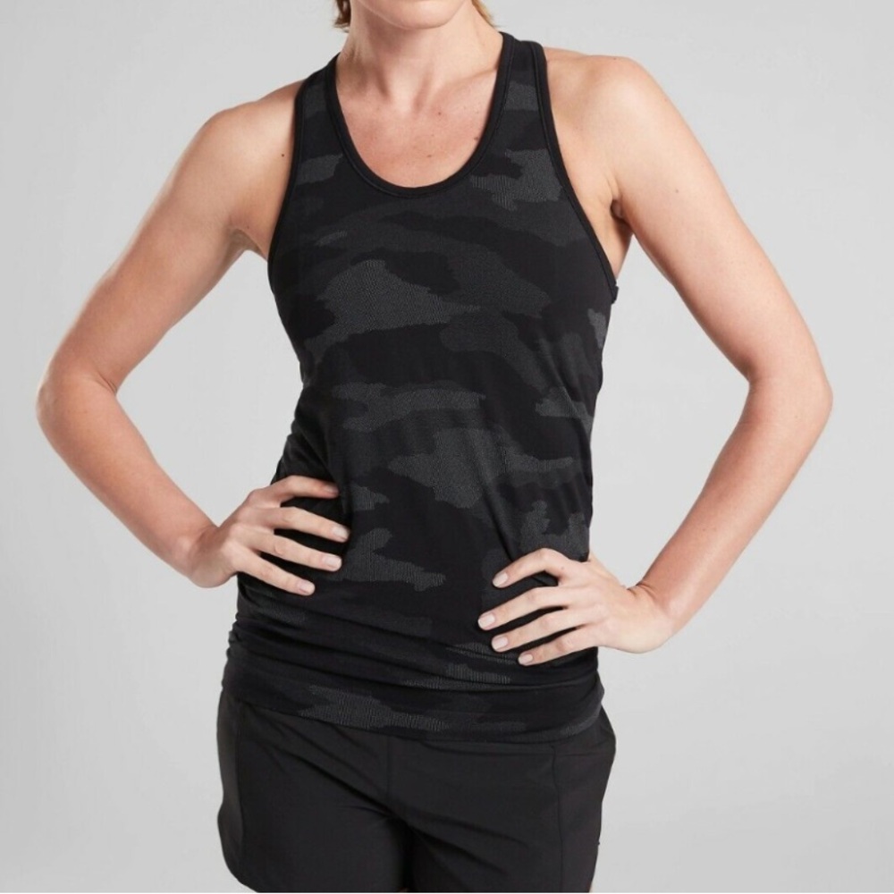 Athleta Speedlight Camo Tank Black XS